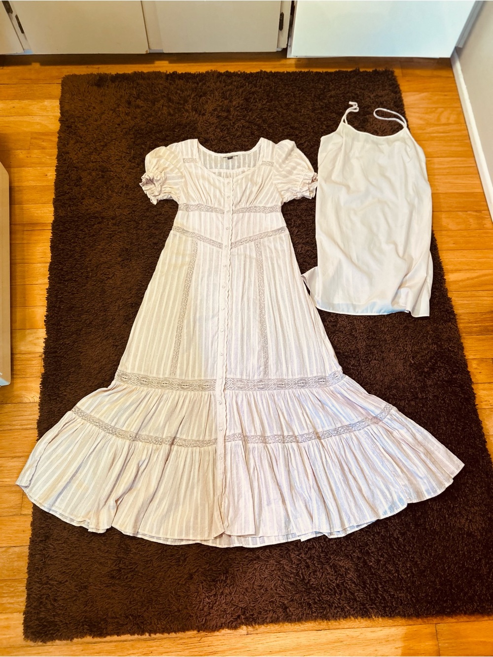 Gorgeous Washed But Not Worn American Eagle   Light Pink Dress with Slip